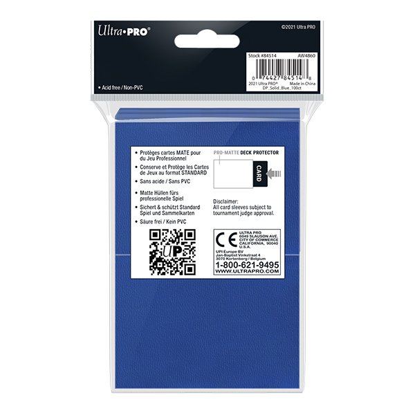 Ultra PRO Standard PRO-Matte Sleeves – Blue (100 Pack) - Image 2