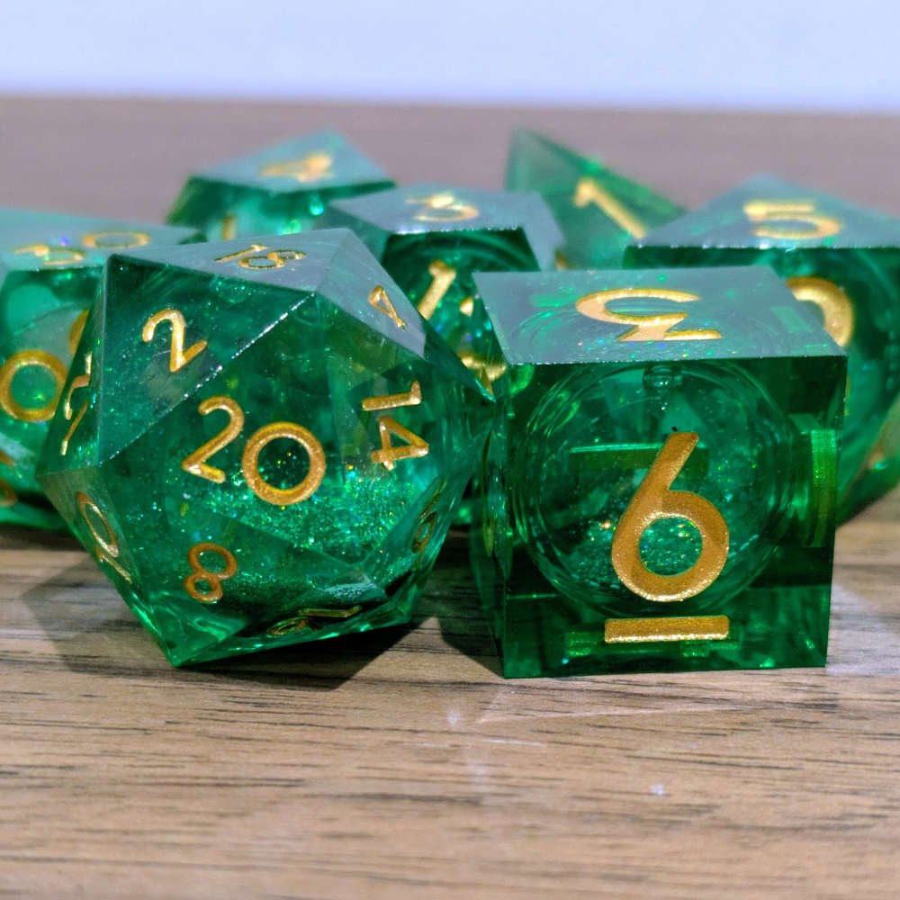 Fey Splendor Liquid Core Dice Set – Green - Image 2