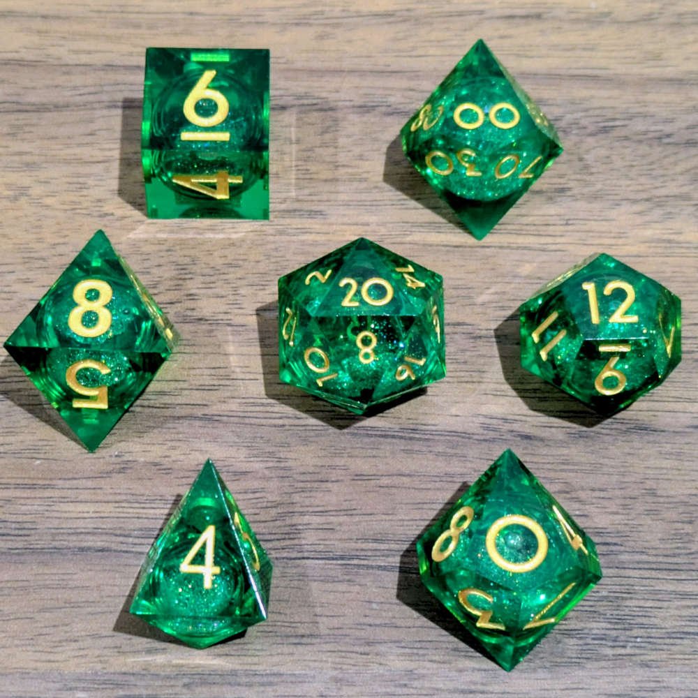 Fey Splendor Liquid Core Dice Set – Green - Image 3