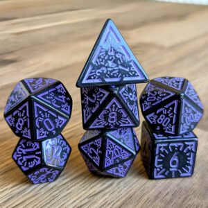 Dice Dragons Black Arcane Burst Dice Set