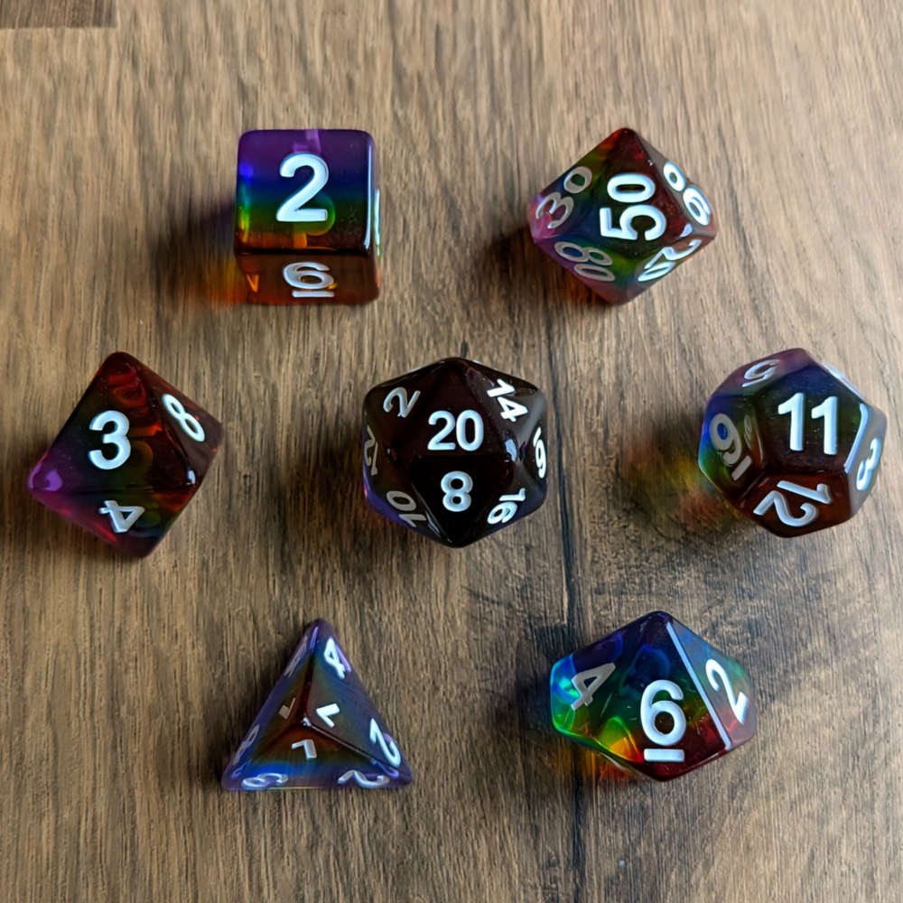 Rainbow Mirage Dice Set - Image 2