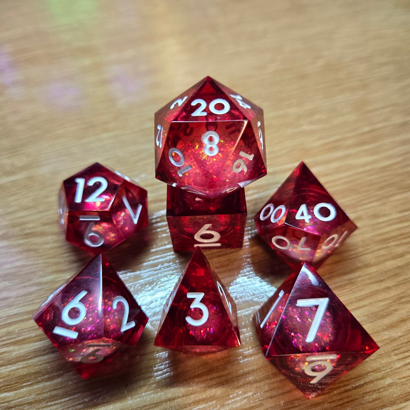 Ethelred’s Fury Liquid Core Dice Set – Red